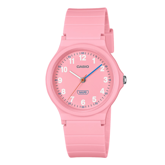 Casio Pink Resin Pink Dial Quartz Watch for Ladies - LQ-24B-4BDF